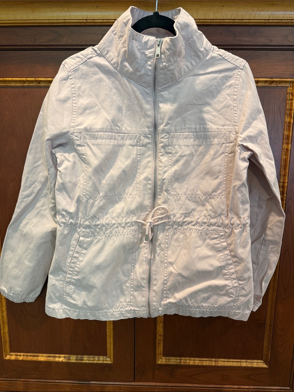 Old Navy Light Pink Drawstring Waist Zip-Up Jacket